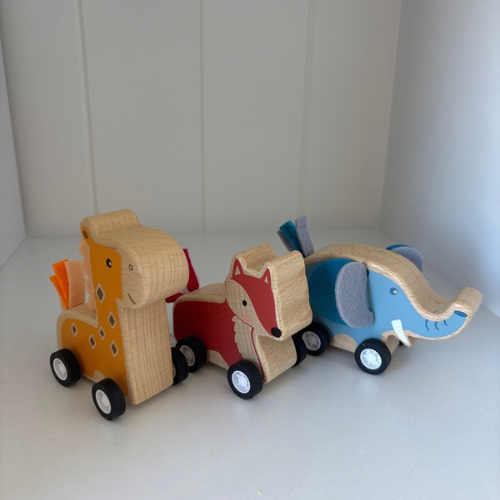Wooden Pullback Animals