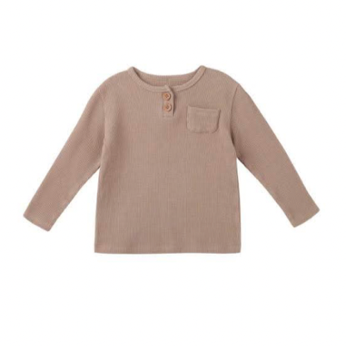 Noah Waffle Henley Top Latte