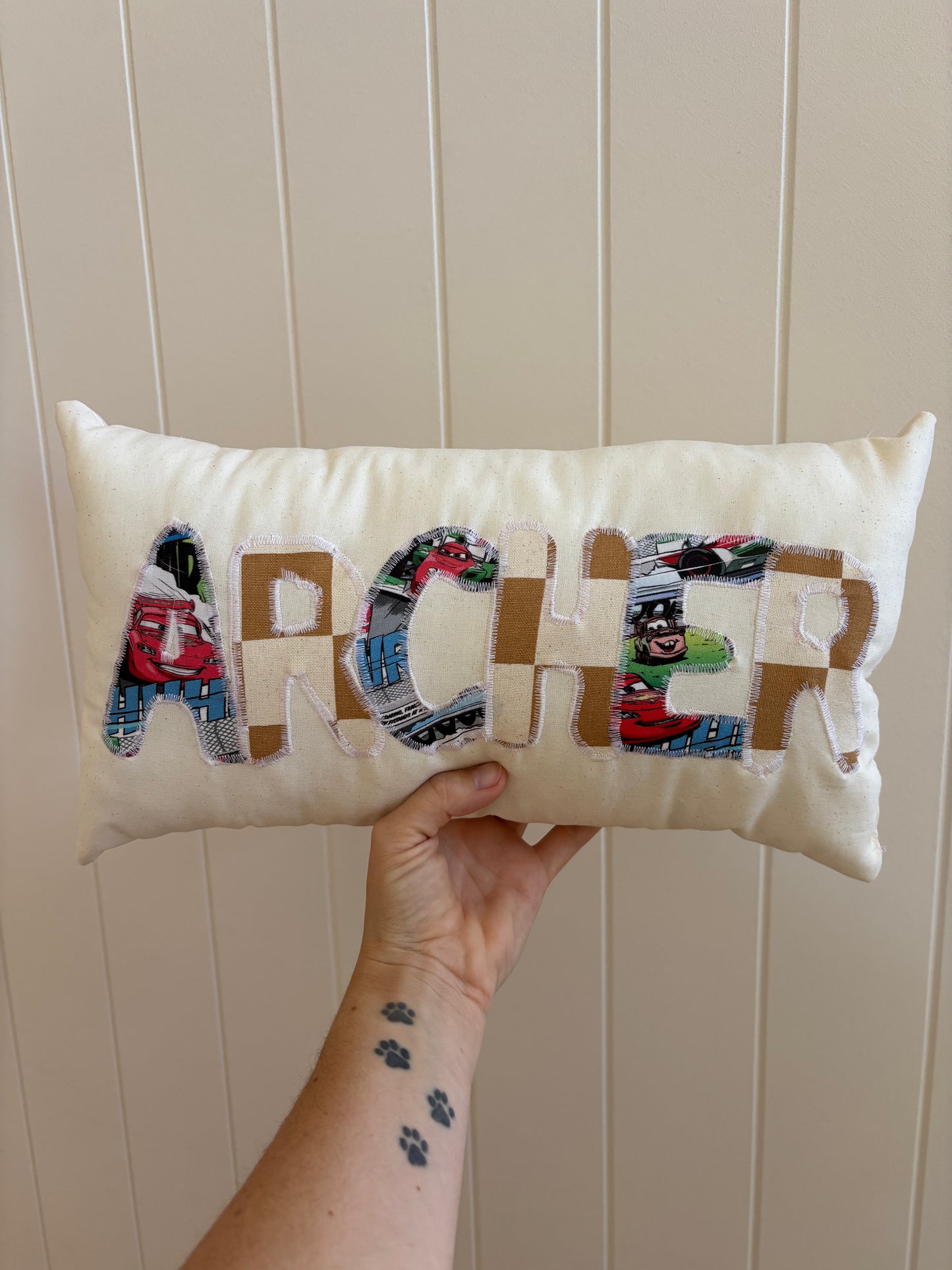 Personalised Patchwork Pillow