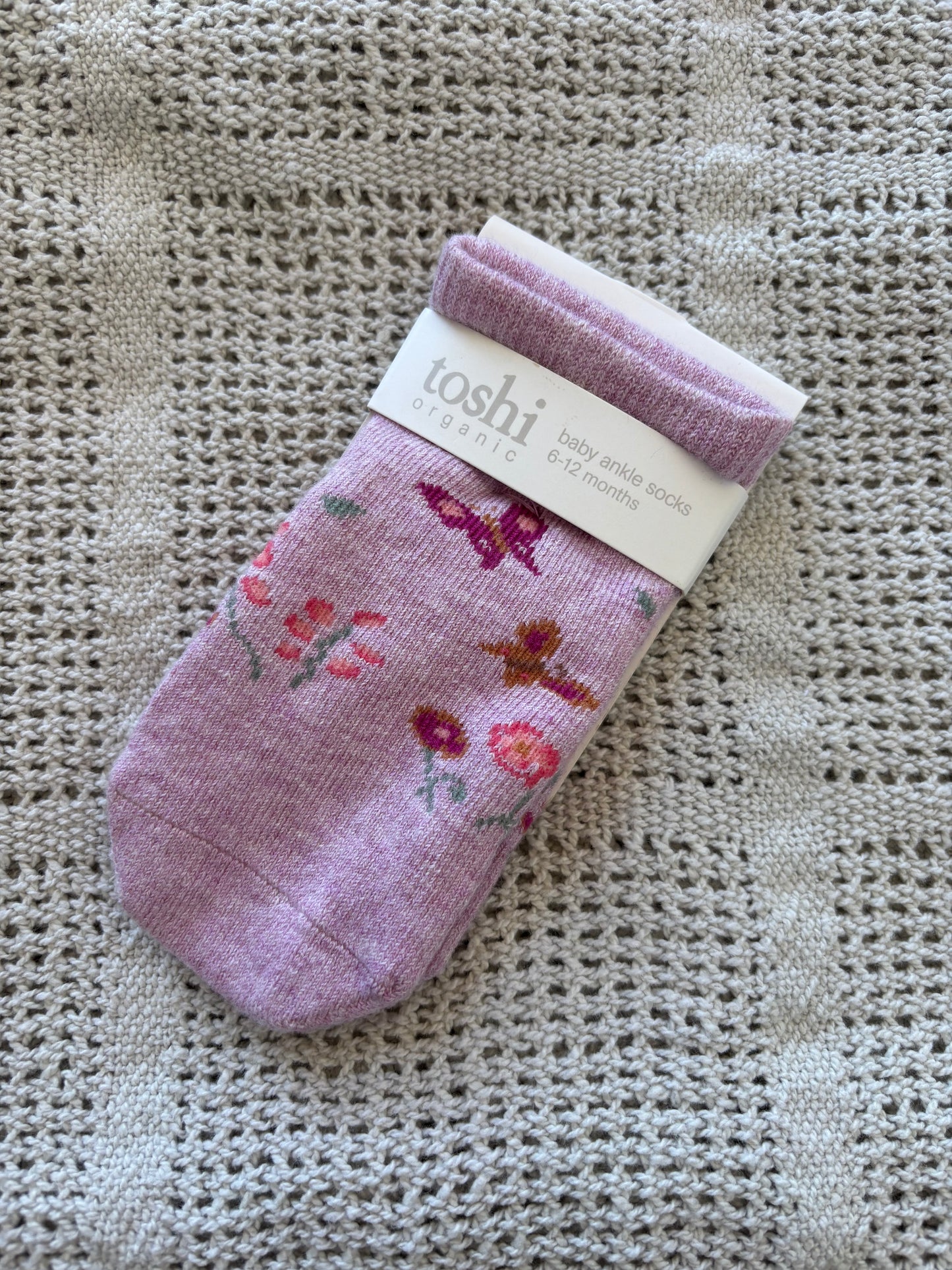 Organic Socks Ankle Jacquard - Lavandula