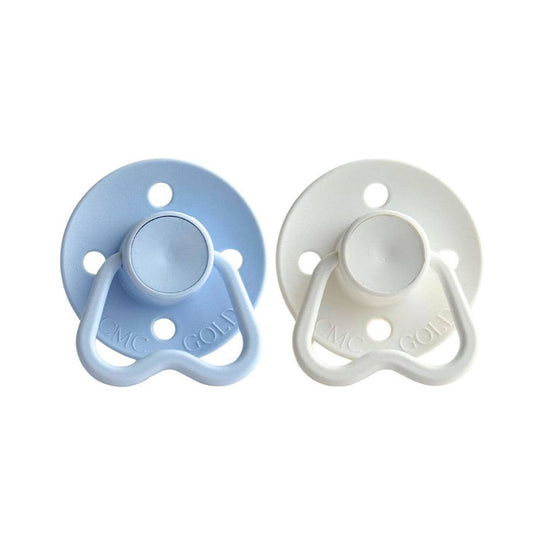 CMC 'Hold Me' Dummies Baby Blue + White: Size 1