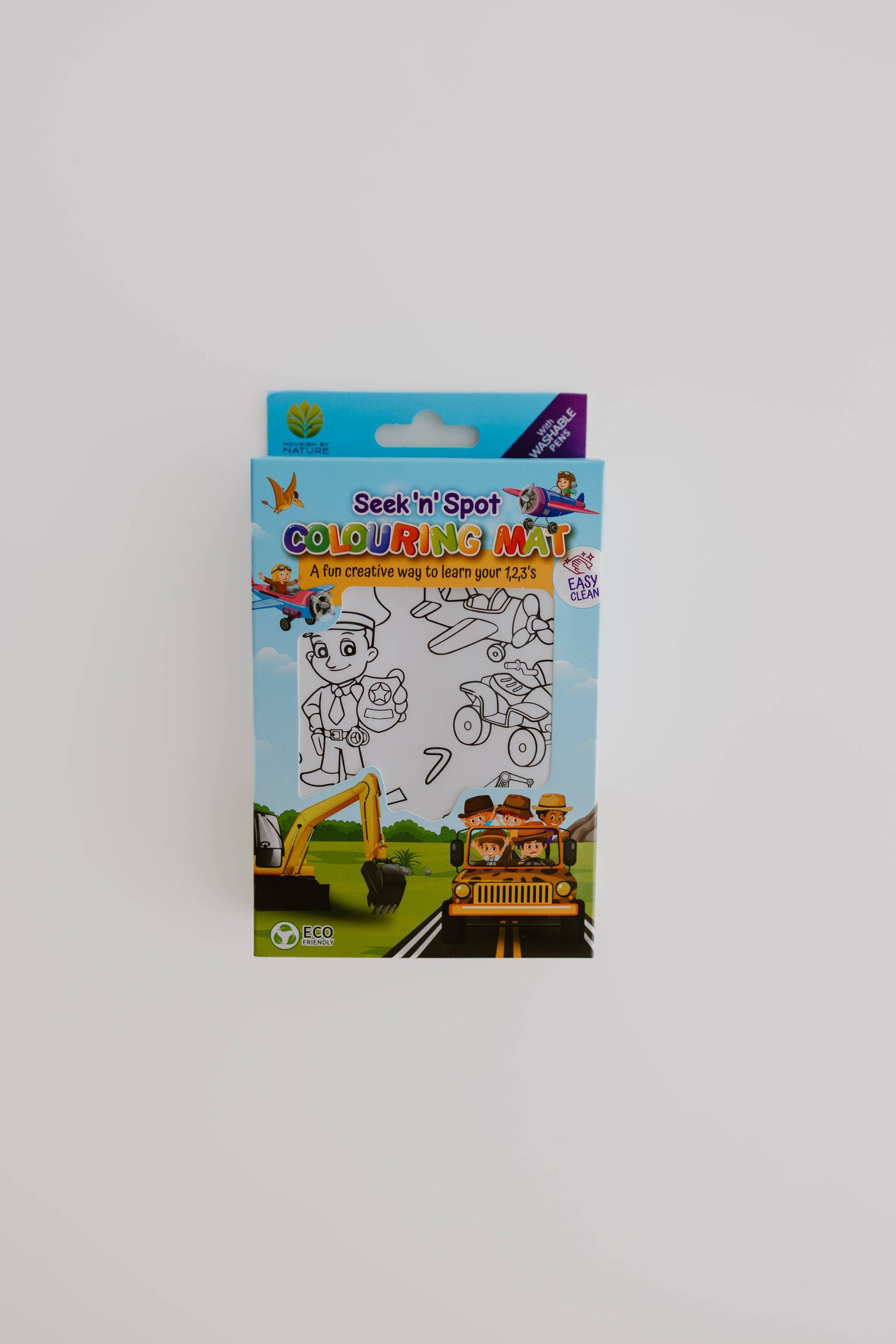 Reusable Colouring Mat Cars and Truck Seek &Spot A3 Silicone