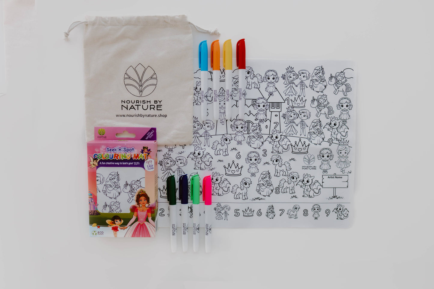 Reusable Colouring Mat | Princess Seek & Spot A3 Silicone